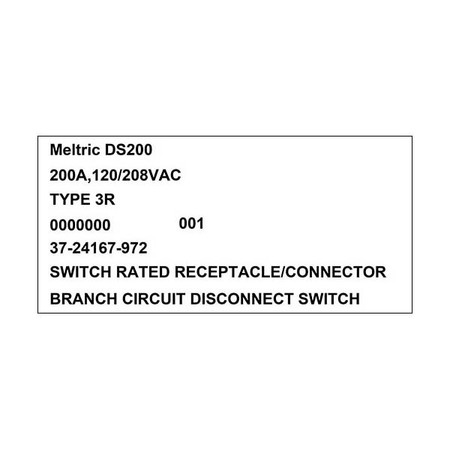 Meltric 37-24167-972 RECEPTACLE 37-24167-972